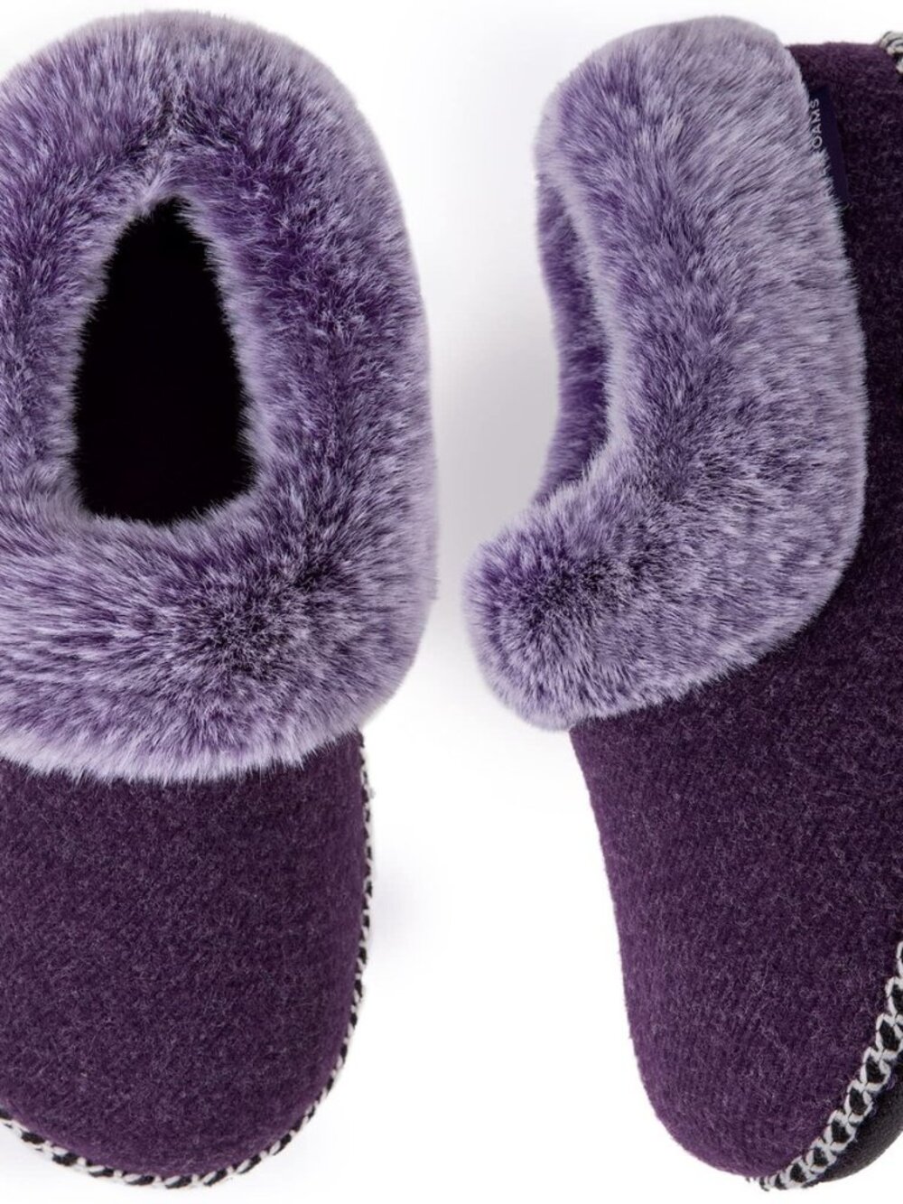 Women's Bootie Slippers Warm Soft House Shoes with Fluffy Collar